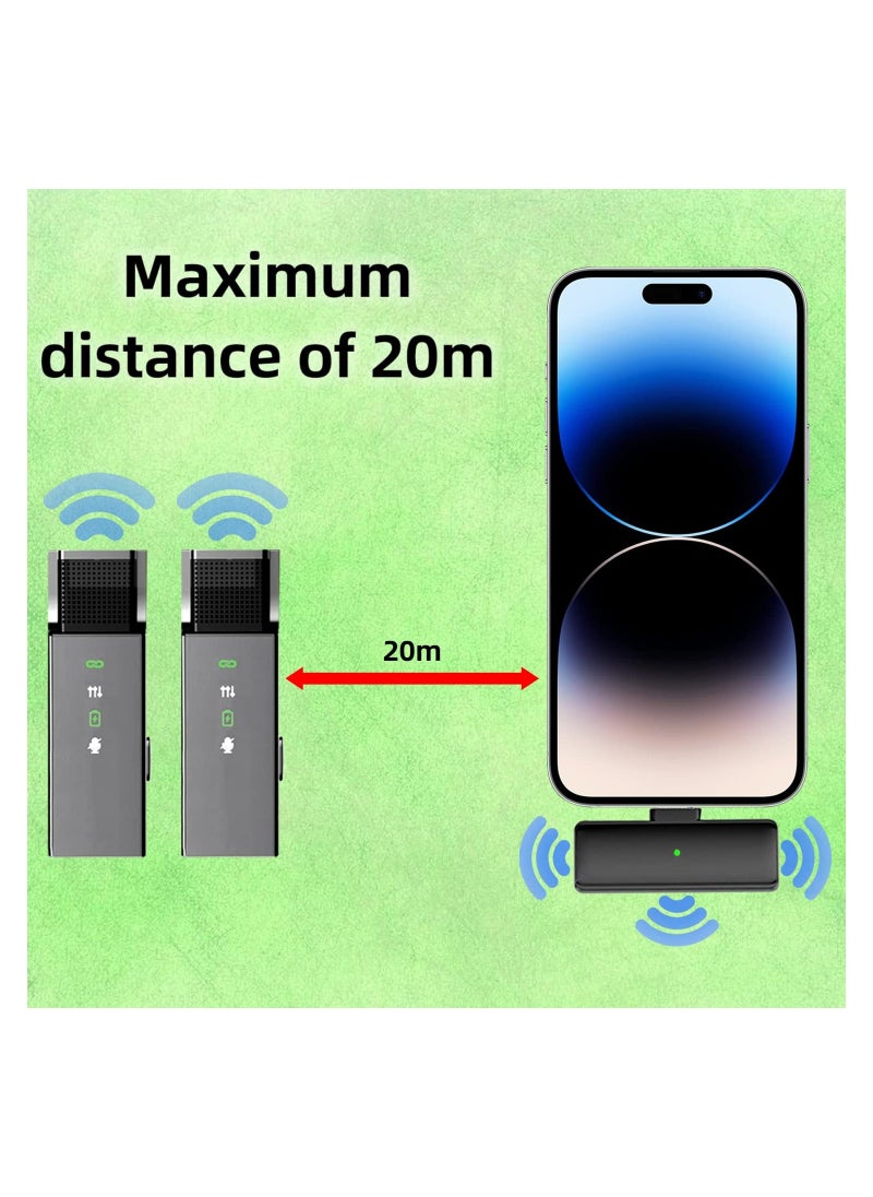 Generic - Wireless Lavalier Microphone Type-C Phone, Lapel Mini Clip-on Mic, Professional Noise Reduction, 6H Working Time, Safety Mode with Charging Case, for Video Recording, Interview, Vlog, Live Stream - Image 1