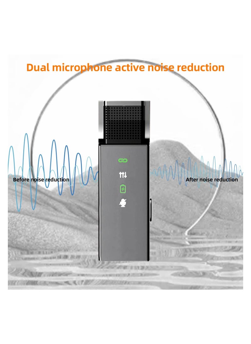 Generic - Wireless Lavalier Microphone Type-C Phone, Lapel Mini Clip-on Mic, Professional Noise Reduction, 6H Working Time, Safety Mode with Charging Case, for Video Recording, Interview, Vlog, Live Stream - Image 1