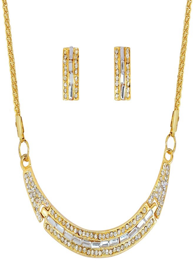 Touchstone Gold Plated Exclusive Necklace Set for Women - Image 1