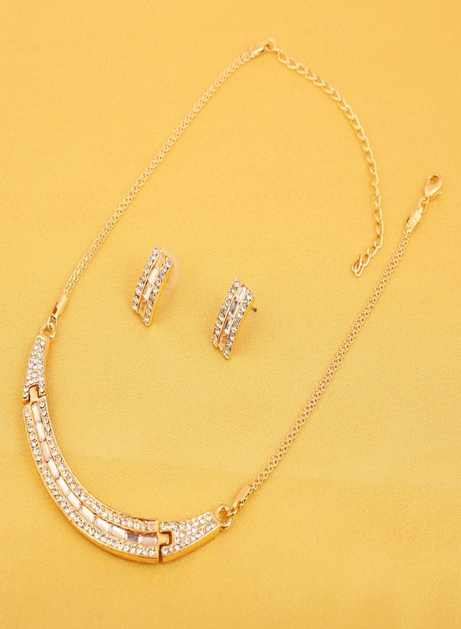 Touchstone Gold Plated Exclusive Necklace Set for Women - Image 4