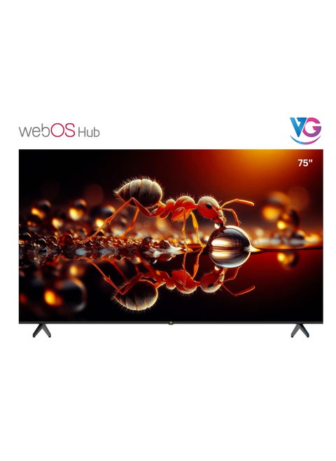 VG 75-Inch 4K UHD Smart LED TV - WebOS Hub, A+ Grade Panel, Dolby Audio, Magic Remote, Bluetooth, Apple AirPlay Compatibility - 2025