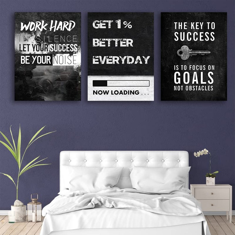 Yetaryy Inspirational Quotes Canvas Art - Motivational Wall Decor - Office & Home - Framed - Image 5