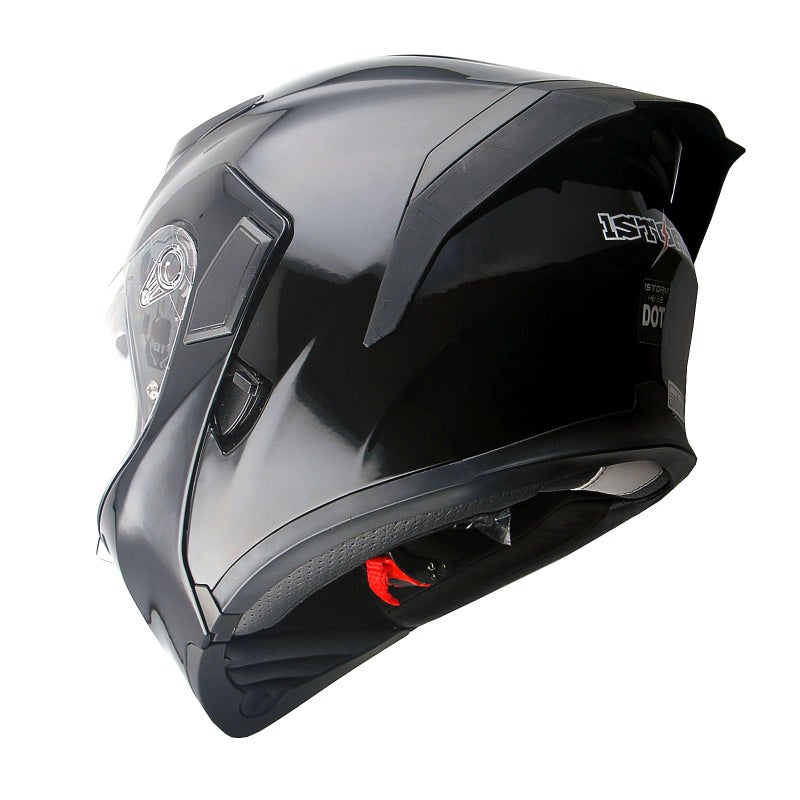 1Storm Motorcycle Modular Full Face Helmet Flip up Dual Visor Sun Shield HB89 Glossy Black