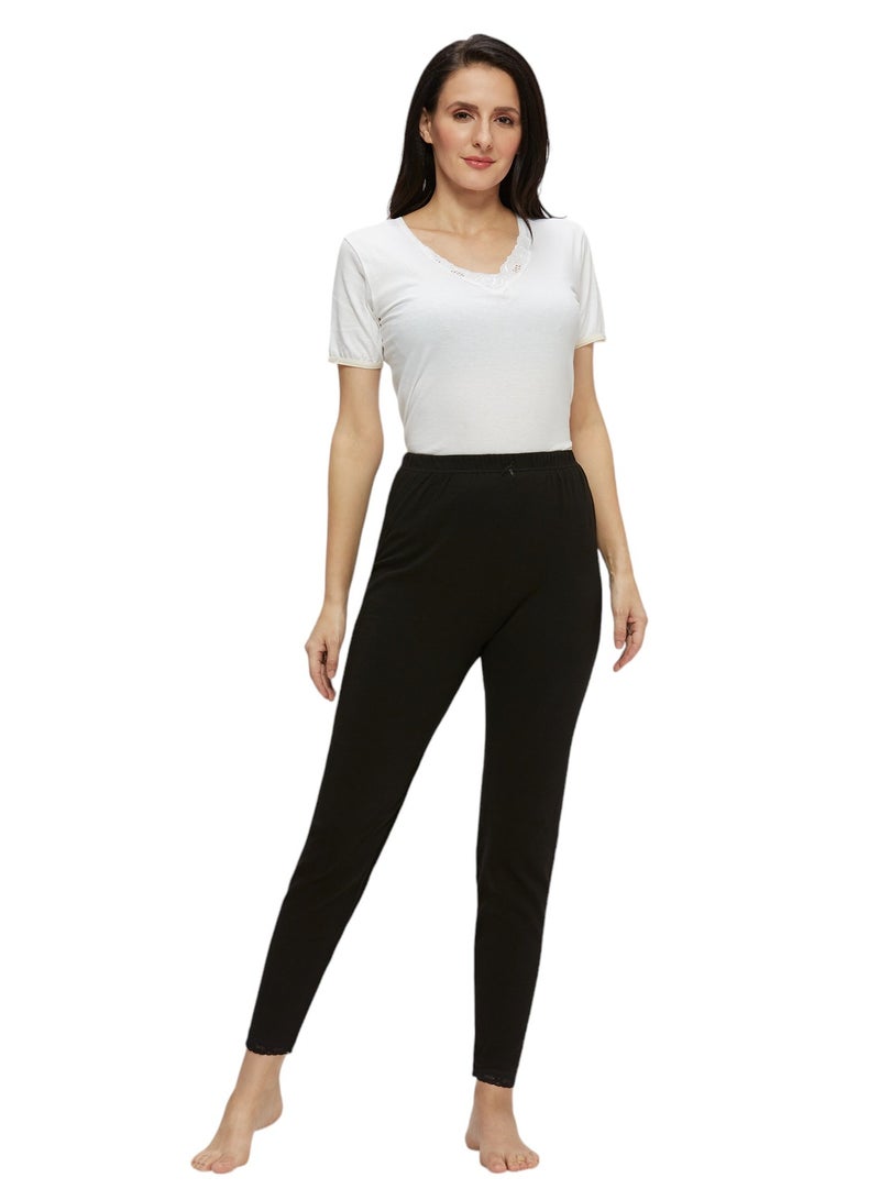 BYC WOMEN'S COTTON INNER PAJAMA - BLACK - Image 1