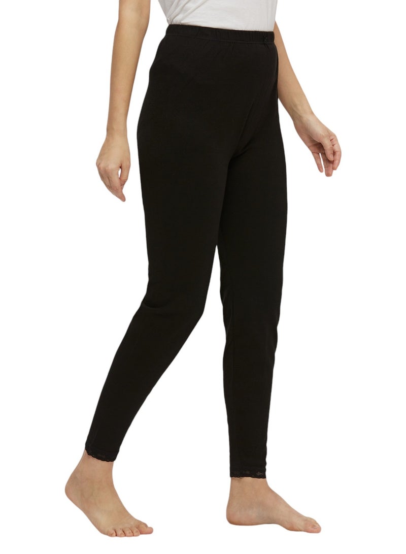 BYC WOMEN'S COTTON INNER PAJAMA - BLACK - Image 4