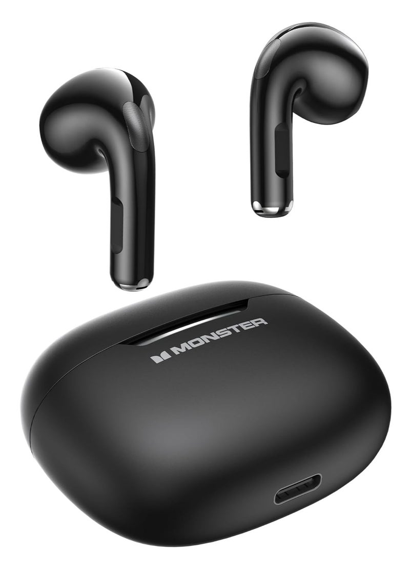 Monster N-Lite 208 Wireless Earbuds Bluetooth 5.4 Built-in Mic, Bluetooth Earbuds Touch Control, Headphones Bluetooth Wireless with 30H Playtime, Type-C Fast Charging, Clear Call for Running, Workout  - Image 1