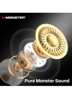 Monster N-Lite 208 Wireless Earbuds Bluetooth 5.4 Built-in Mic, Bluetooth Earbuds Touch Control, Headphones Bluetooth Wireless with 30H Playtime, Type-C Fast Charging, Clear Call for Running, Workout  - Image 2
