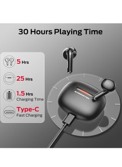 Monster N-Lite 208 Wireless Earbuds Bluetooth 5.4 Built-in Mic, Bluetooth Earbuds Touch Control, Headphones Bluetooth Wireless with 30H Playtime, Type-C Fast Charging, Clear Call for Running, Workout  - Image 4