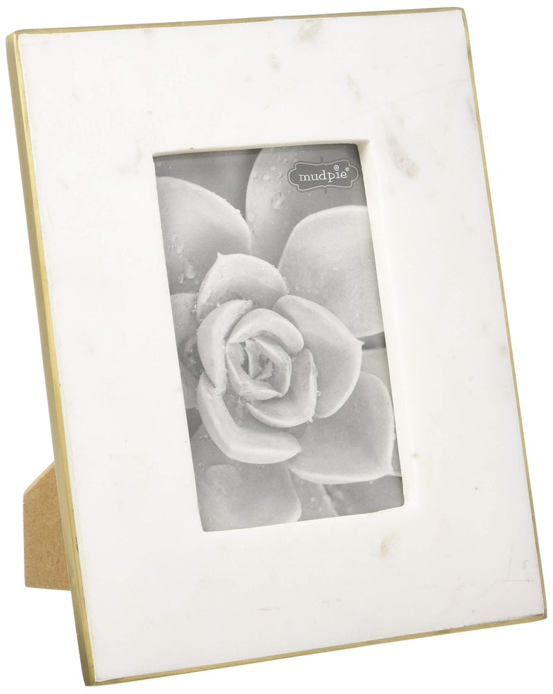Mud Pie 4 X 6 Marble  Gold Frame
