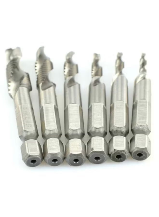6-Piece Hex High Speed Thread Spiral Screw Set Silver 100grams - Image 3