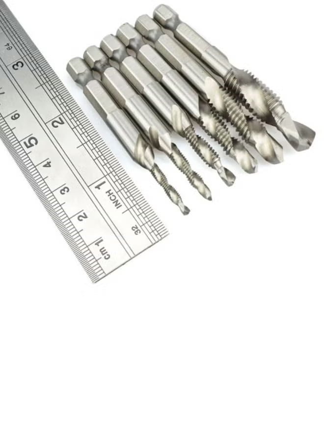 6-Piece Hex High Speed Thread Spiral Screw Set Silver 100grams - Image 4