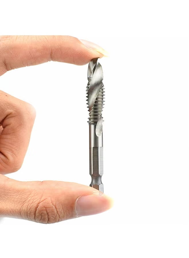 6-Piece Hex High Speed Thread Spiral Screw Set Silver 100grams - Image 5