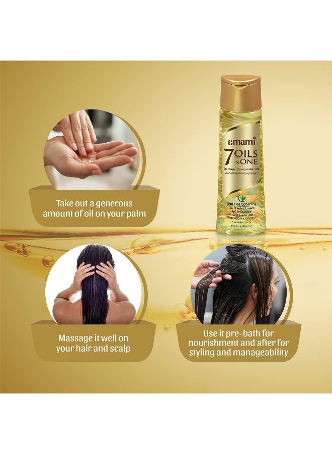 Emami 7 oils in one damage control hair oil, 100ml - Image 3
