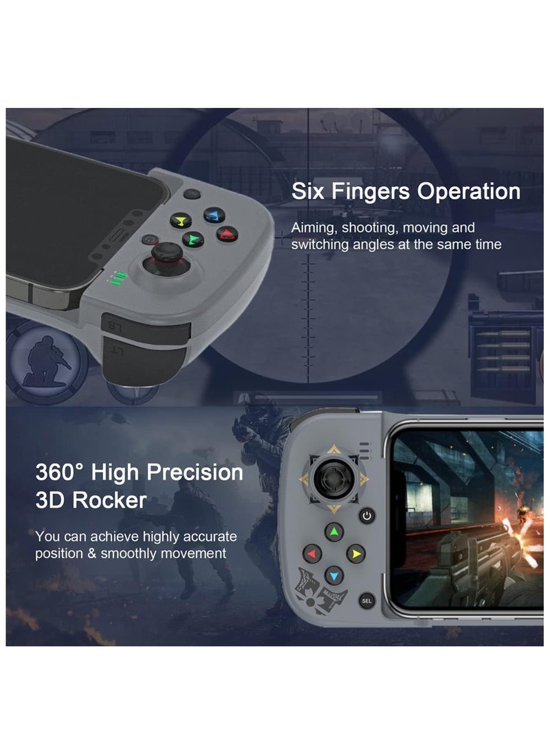 ماركة غير محددة Megadream Mobile Game Controller Gamepad for iPhone iOS Android PC: Works with iPhone 15/14/13/12/11/X, iPad, Samsung Galaxy, TCL, Tablet, Call of Duty, Minecraft - Directly Play  - Image 4