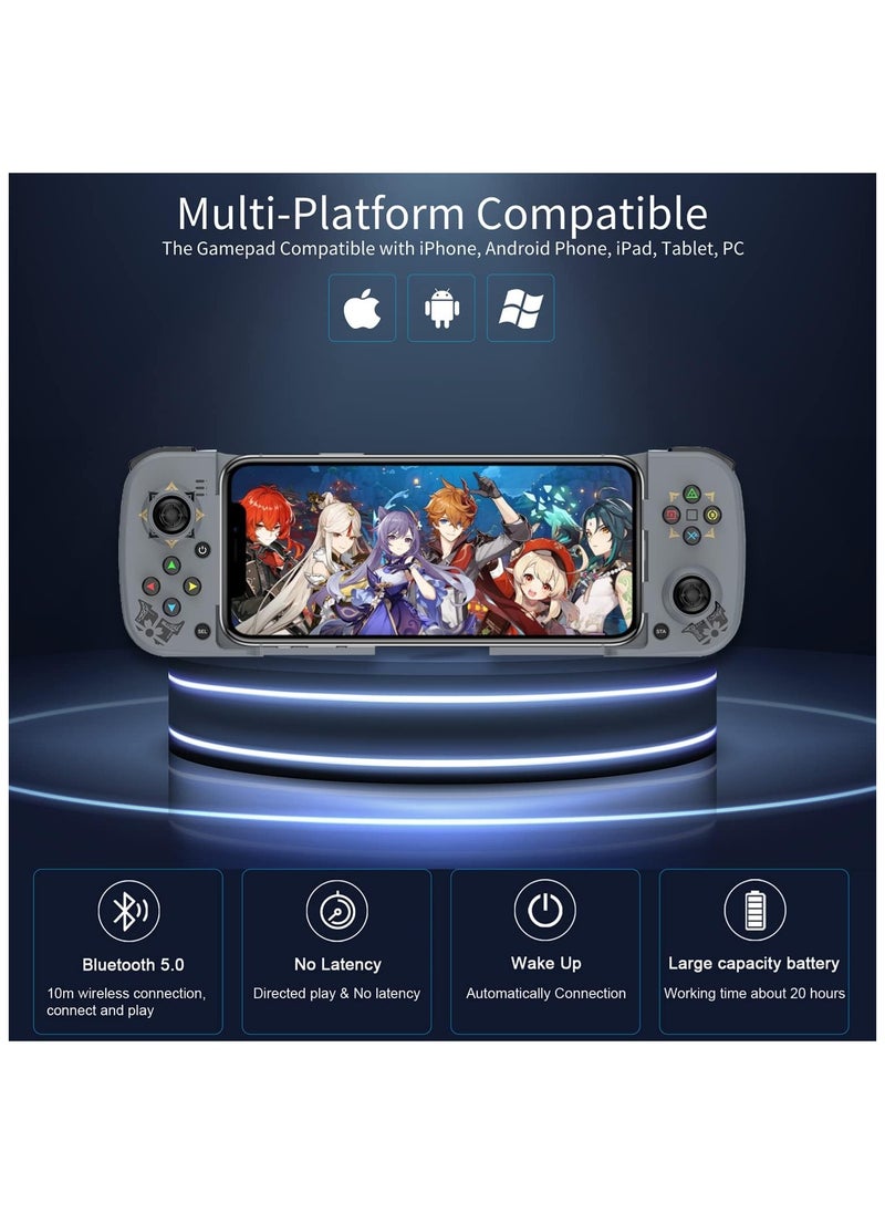 ماركة غير محددة Megadream Mobile Game Controller Gamepad for iPhone iOS Android PC: Works with iPhone 15/14/13/12/11/X, iPad, Samsung Galaxy, TCL, Tablet, Call of Duty, Minecraft - Directly Play  - Image 2
