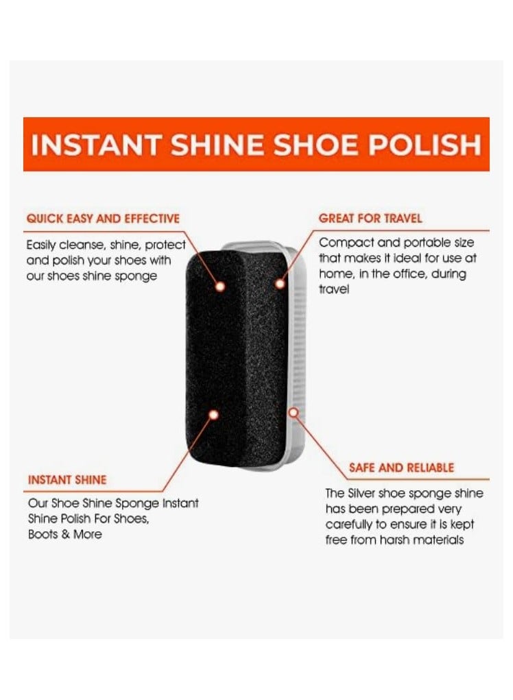 Silver Express Instant Shine Sponge for Shoes Bags and Boots Large Size 6ml Clear - Image 2