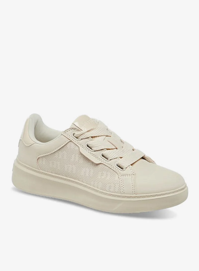 MISSY Women's Panelled Sneakers with Lace-Up Closure