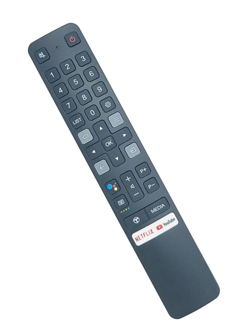 Replacement Voice Remote for TCL Android TV – Universal Smart Remote Control with Voice Search – Compatible with TCL Android TV Models – Easy Pairing, Hands-Free Voice Commands, Quick Setup, Long Battery Life, Comfortable Ergonomic Design for Seamless TV Control