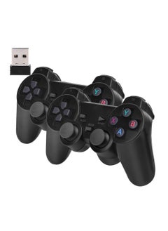 مناسب لوحدة تحكم ألعاب USB اللاسلكية للكمبيوتر/الكمبيوتر المحمول، وحدة تحكم لاسلكية عن بعد لجهاز PS3، مع عصا تحكم تناظرية 360 درجة، وحس الحركة مع الاهتزاز المزدوج وكابل الشحن.