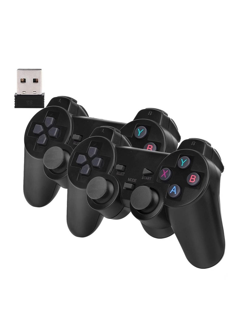 جنرال - مناسب لوحدة تحكم ألعاب USB اللاسلكية للكمبيوتر/الكمبيوتر المحمول، وحدة تحكم لاسلكية عن بعد لجهاز PS3، مع عصا تحكم تناظرية 360 درجة، وحس الحركة مع الاهتزاز المزدوج وكابل الشحن. - Image 1