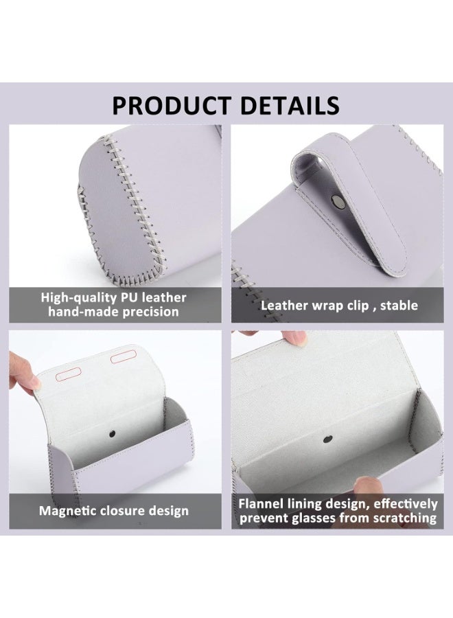 Car Sun Visor Sunglasses Holder, Auto Eyeglasses Organizer Clip Leather Visor Accessories Glasses Storage Case, Universal Automotive Sunglasses Protective Box - Image 2