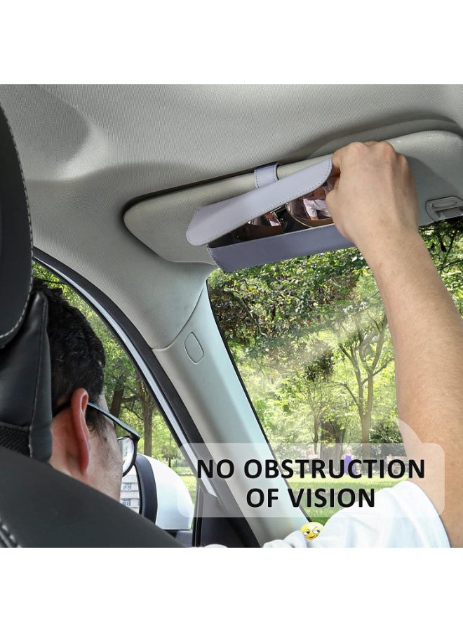 Car Sun Visor Sunglasses Holder, Auto Eyeglasses Organizer Clip Leather Visor Accessories Glasses Storage Case, Universal Automotive Sunglasses Protective Box - Image 4