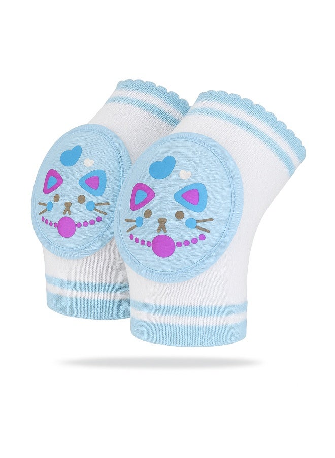 Cute Cat Design Baby Crawling Knee Pads - Soft & Protective - Image 1