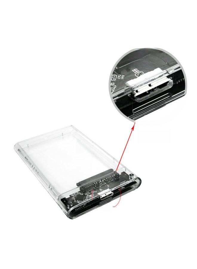 صندوق شفاف للقرص الصلب المحمول USB3.0 2.5 بوصة صندوق القرص الصلب SSD الميكانيكي الصلب تم تغييره إلى قرص قارئ - اللون: شفاف 3.1 - Image 3