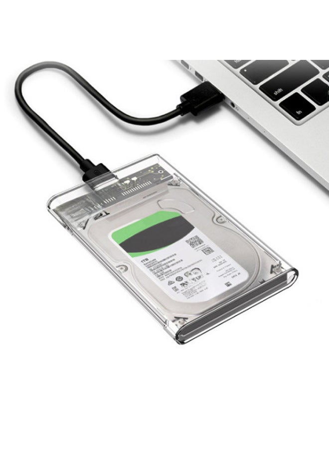 صندوق شفاف للقرص الصلب المحمول USB3.0 2.5 بوصة صندوق القرص الصلب SSD الميكانيكي الصلب تم تغييره إلى قرص قارئ - اللون: شفاف 3.1 - Image 2
