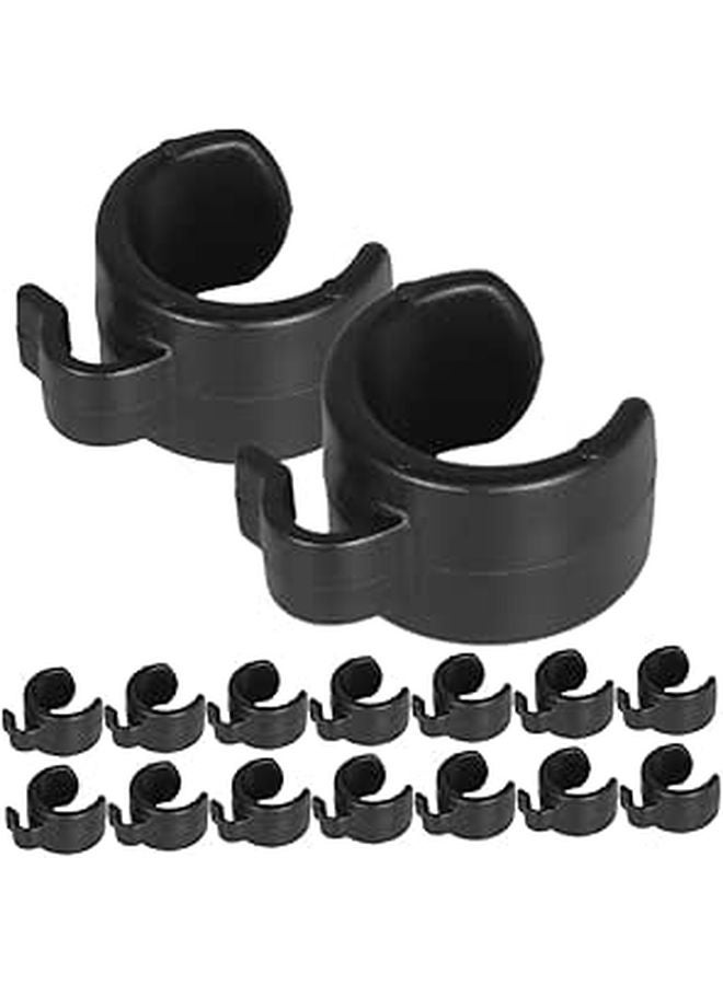 25 Pcs Black Cable Clips For Mic Stand Tripod Wire Holder Plastic Clamps Simple Design - Image 1