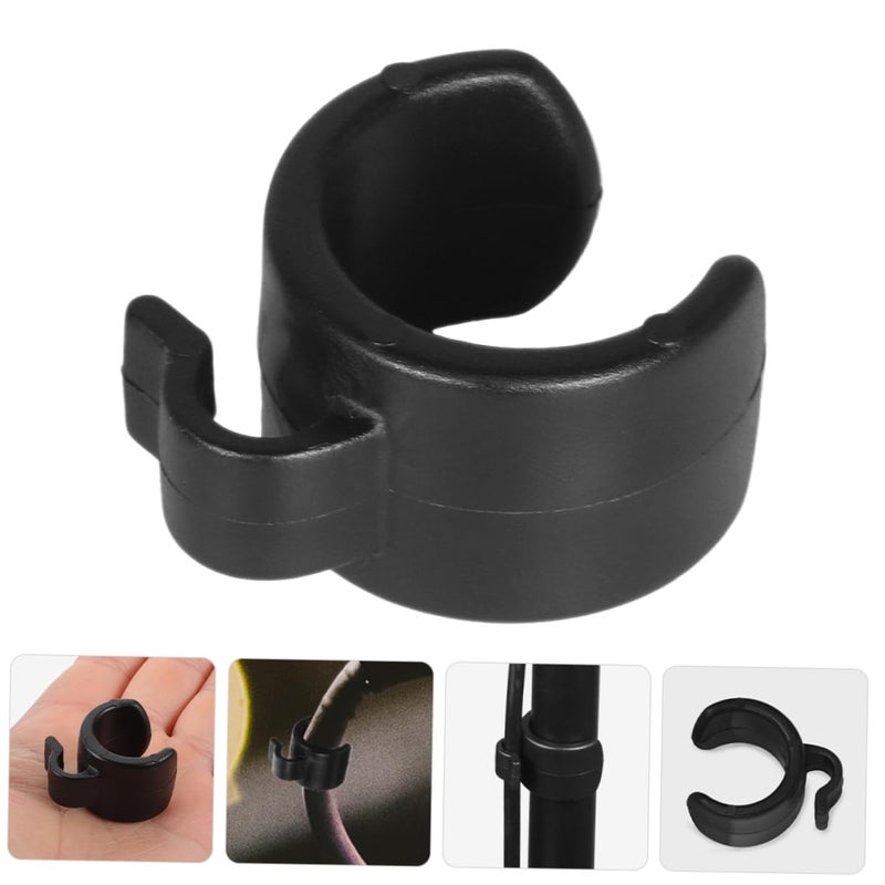 25 Pcs Black Cable Clips For Mic Stand Tripod Wire Holder Plastic Clamps Simple Design - Image 3