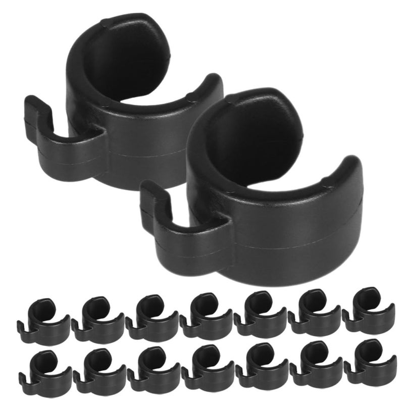 25 Pcs Black Cable Clips For Mic Stand Tripod Wire Holder Plastic Clamps Simple Design - Image 2