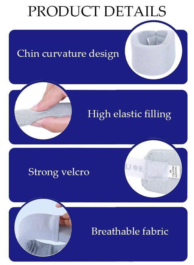 DUNISO Neck Brace for Neck Pain and Support Soft Neck Support Relieves Pain & Pressure in Spine for Women and Men Wrap Align Stabilize Vertebrae Foam Cervical Collar for Sleeping - Image 3