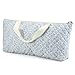 Locmeo Empty Mahjong Bag 216 x 98 x 32 Inches Thickened Quilted Blue Printed Floral Carrying Bag Portable American Tiles Bags for Mahjong Lover GiftFloralLight Blue - Image 2