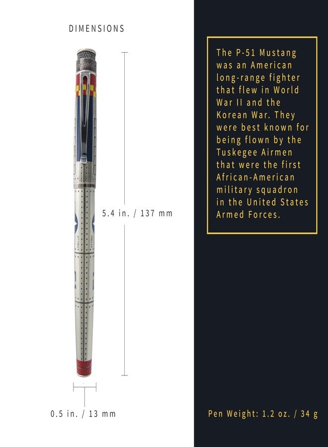 Retro 51 Tornado Fountain Pen - P-51 Mustang Edition, Jowo #6 Nib - Image 3