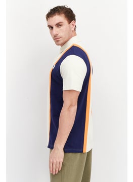 FILA Men Sportswear Fit Brand Logo Training Polo Shirt, Off White  - Image 2