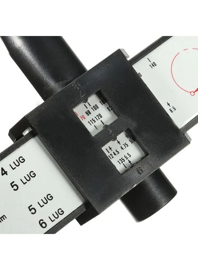 Black Plastic Vernier Caliper PCD Measuring Tool Wheel Bolt Pattern Rim Pitch Distance Gauge Manual Measurement - Image 5