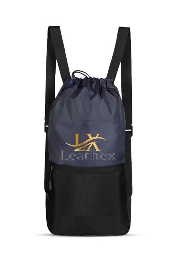 Unisex Drawstring Backpack With ZIpper Pocket | Casual Use Backpack | Gym | Yoga | Swimming Bag | Lightweight Bag | Easy to Carry | Style Fashion For Girls And Boys - Image 1
