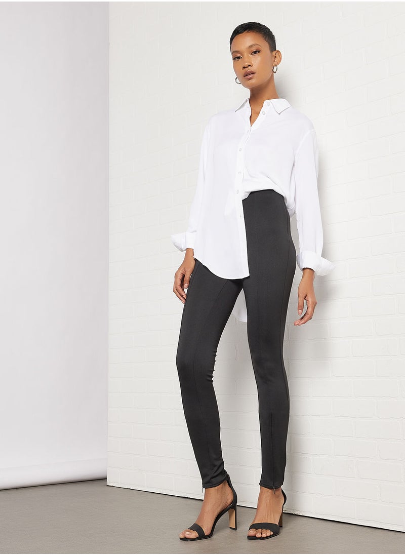 CALVIN KLEIN - Technical Knit Skinny Leggings - Image 1