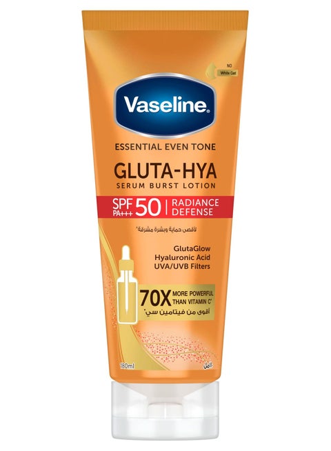 Gluta-Hya Serum Burst Lotion, Radiance Defense, SPF 50 PA+++ 180ml