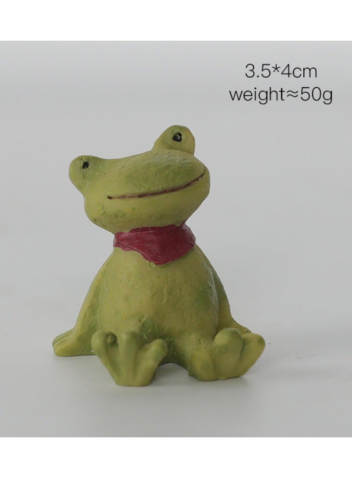 Y&D Looking Up At The Starry Sky Small Animal Ornaments Mini Animal Ornaments Home Decorations-Frog