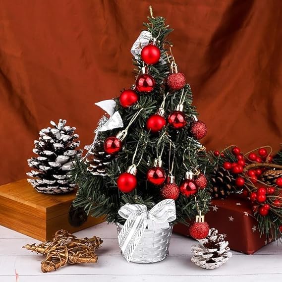 G.FIDEL GFIDEL Christmas Tree Decoration Item Hanging Xmas Balls Balls Pack of 24 Random Colour Will BE Shipped - Image 2