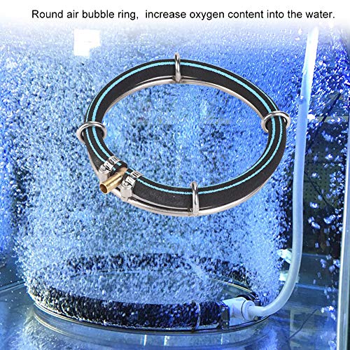 TOPINCN Aquarium Round Air Bubble Diffuser Ring Fish Pond Oxygenation Bubbler Aquarium Aerator Bubble Stone Aquarium Air Stone Disc for Aquarium and Fish (15cm) - Image 4