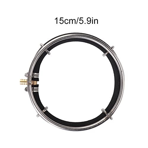 TOPINCN Aquarium Round Air Bubble Diffuser Ring Fish Pond Oxygenation Bubbler Aquarium Aerator Bubble Stone Aquarium Air Stone Disc for Aquarium and Fish (15cm) - Image 2