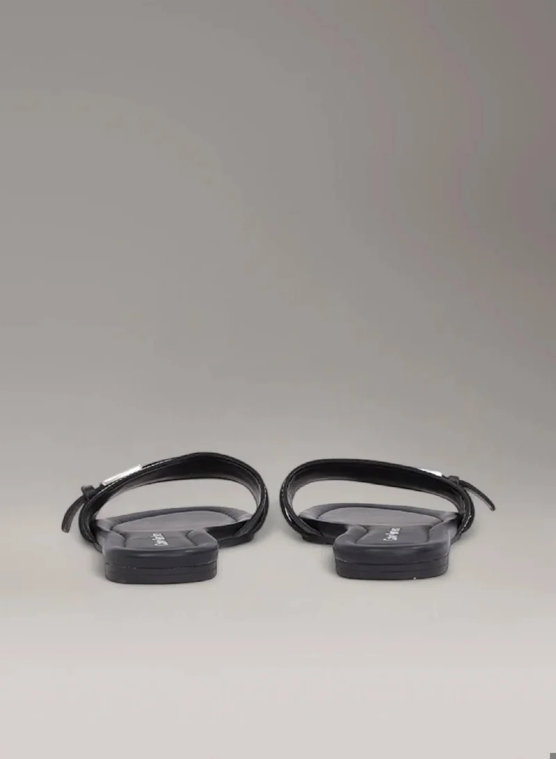 Calvin Klein Jeans Triple Black Leather Sandals for Women | Best Price UAE
