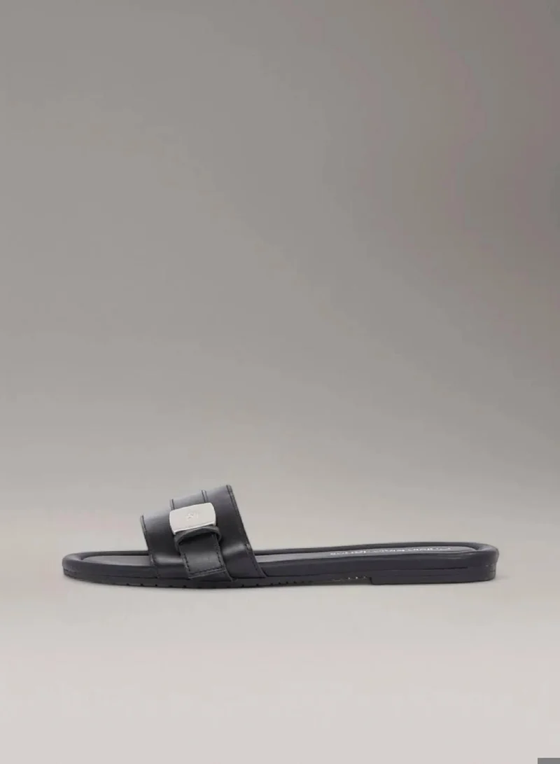 Calvin Klein Jeans Triple Black Leather Sandals for Women | Best Price UAE