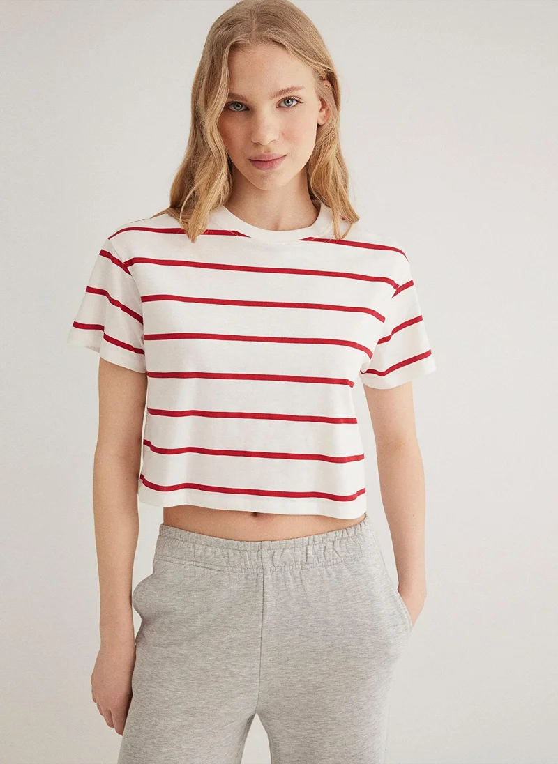 MAVI Red Crew Neck T-Shirt