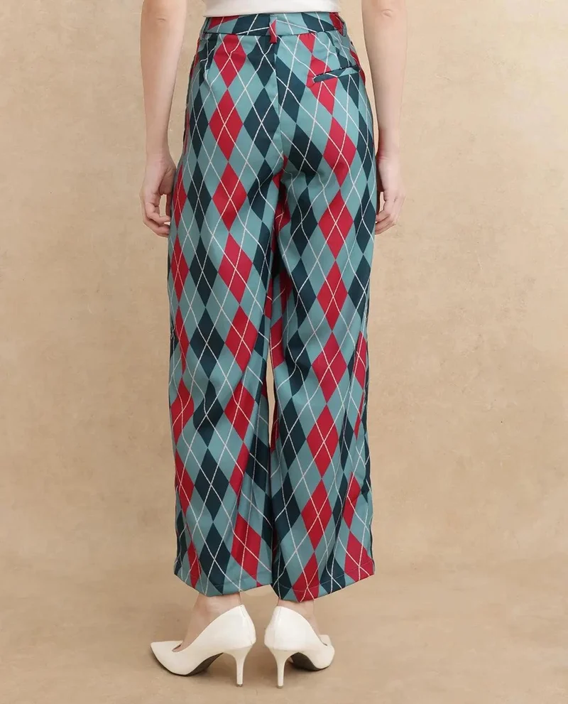 Rareism Women's High Waist Wrap Pleated Trouser