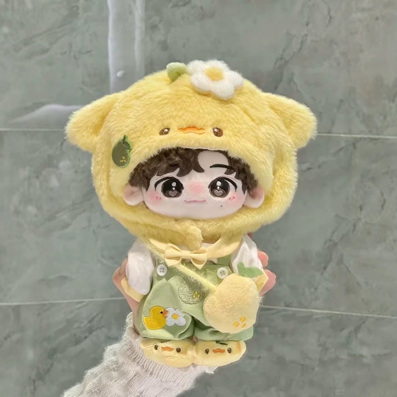 Dopamine Duck Pear 20cm Cotton Doll with Cute Campus Outfit Set - Image 2