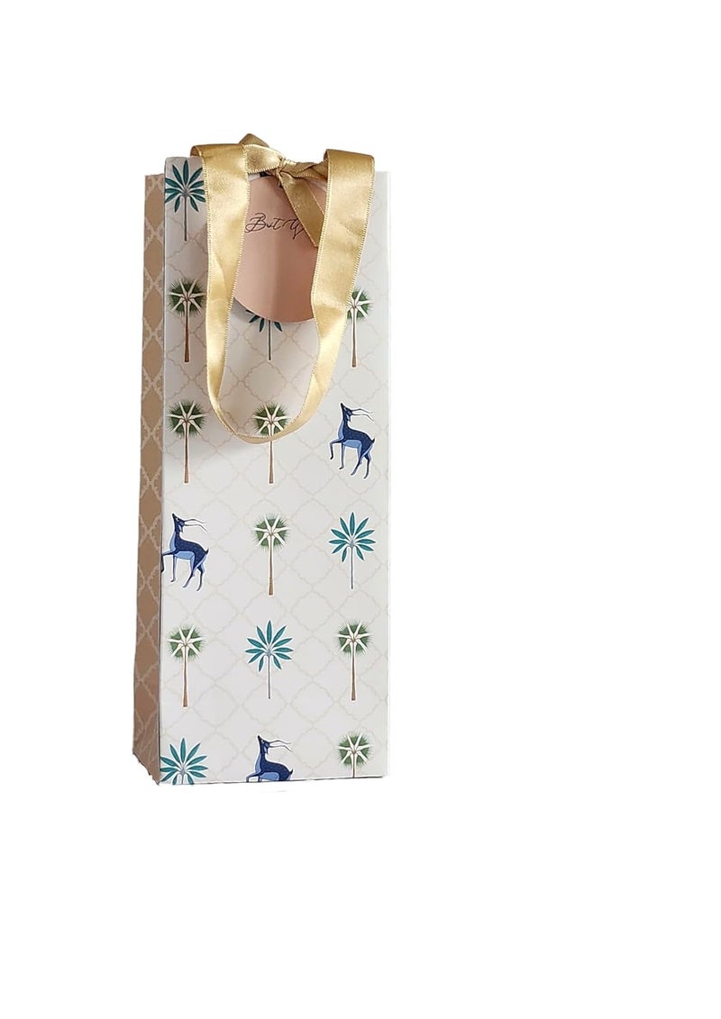 Lotus Trunk Luxe Deer Motif Unique Wine Bags for Gifting BirthdayNew YearAnniversary and Holiday Presents Color wine Pack of 5 - Image 2